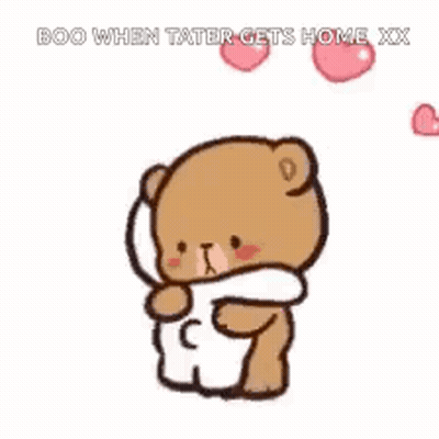 Teddy Bear Hugging Another Teddy Bear Heart Eyes GIF