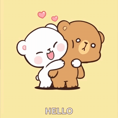 Teddy Bear Hugging Another Teddy Bear Saying Hello GIF