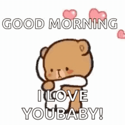 Teddy Bear Hugging Saying Good Morning GIF
