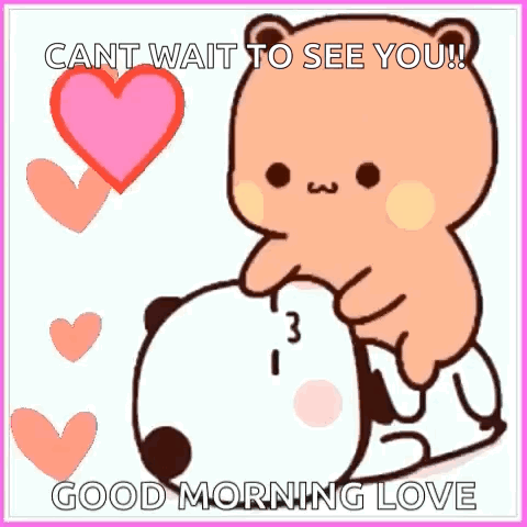 Teddy Bear Hugging Teddy Bear Saying Can't Wait To See You GIF