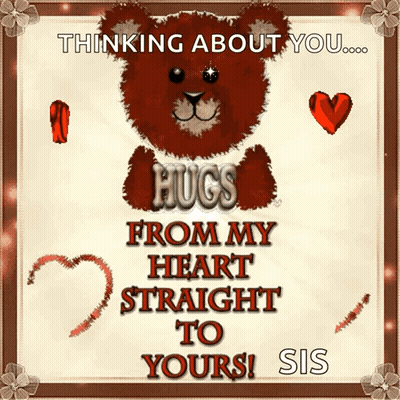 Teddy Bear Hugs From My Heart GIF
