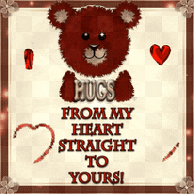Teddy Bear Hugs From My Heart Straight To Yours GIF
