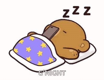 Teddy Bear In Bed With Phone On Head GIF