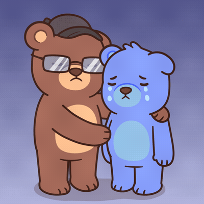 Teddy Bear In Glasses Hugging Another Teddy Bear GIF