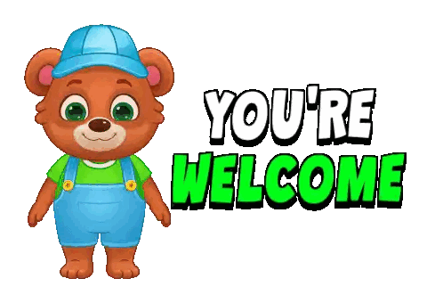 Teddy Bear In Overalls And Blue Hat Sticker