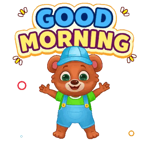 Teddy Bear In Overalls And Blue Hat Sticker