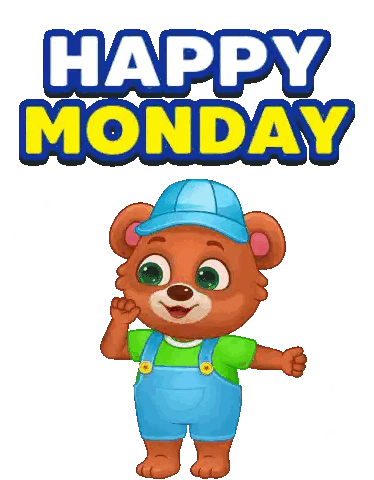 Teddy Bear In Overalls And Blue Hat Sticker
