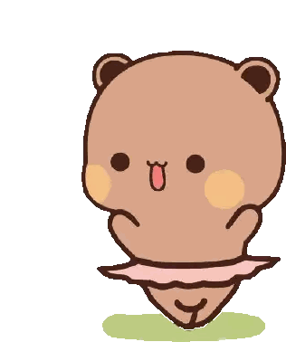 Teddy Bear In Pink Ballerina Skirt Sticker