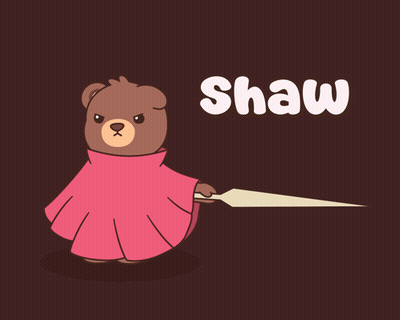 Teddy Bear In Pink Cape Holding Paper Saying Shaw GIF