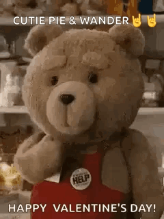 Teddy Bear In Red Apron GIF