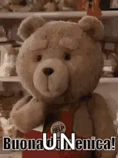 Teddy Bear In Red Apron GIF