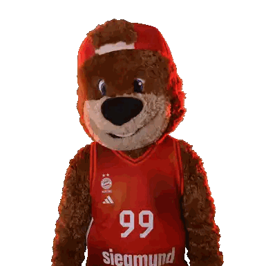 Teddy Bear In Red Jersey Number 99 Sticker