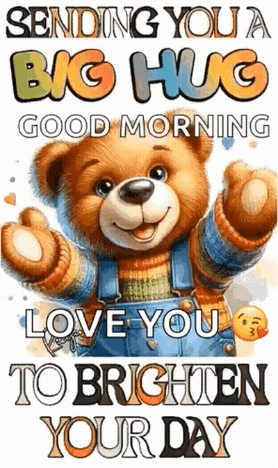 Teddy Bear In Sweater And Overalls Giving Thumbs Up GIF