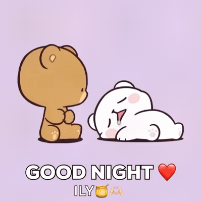 Teddy Bear Kissing Another Good Night GIF