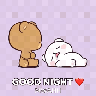 Teddy Bear Kissing Another Teddy Bear Good Night Mwah GIF