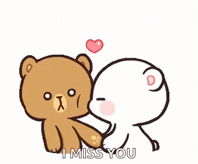 Teddy Bear Kissing Another Teddy Bear With Heart GIF