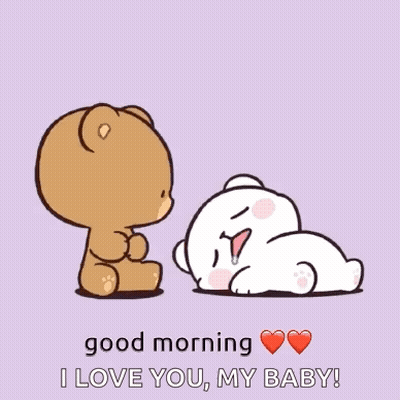 Teddy Bear Kissing White Teddy Bear On Cheek GIF
