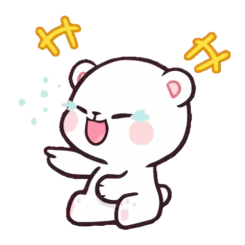 Teddy Bear Laughing And Crying With Stars Sticker