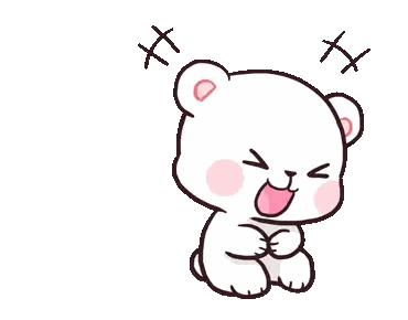 Teddy Bear Laying Down With Mouth Open Sticker