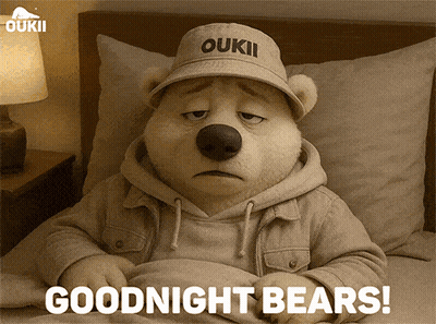 Teddy Bear Laying In Bed Saying Goodnight Bears GIF
