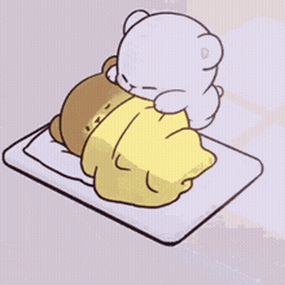 Teddy Bear Laying On Another Teddy GIF