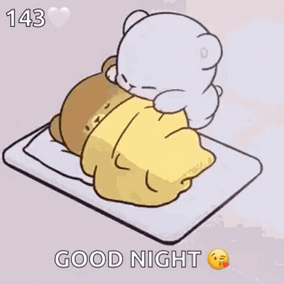 Teddy Bear Lying On Another Teddy Bear On Bed GIF