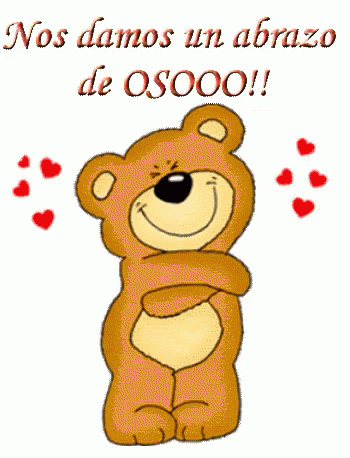 Teddy Bear Red Hearts Nos Damos Un Abrazo De Osooo GIF