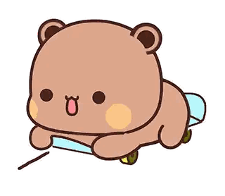 Teddy Bear Riding Skateboard Sticker