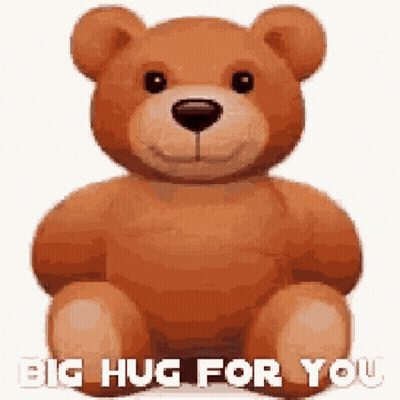 Teddy Bear Saying Big Hug For You GIF
