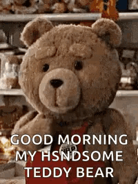 Teddy Bear Saying Good Morning GIF