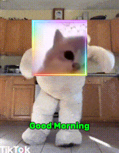 Teddy Bear Saying Good Morning With Dog Picture GIF
