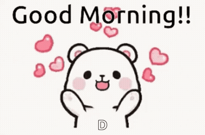 Teddy Bear Saying Good Morning With Heart Eyes GIF