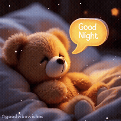 Teddy Bear Saying Good Night GIF