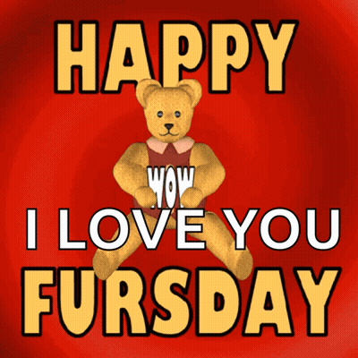 Teddy Bear Saying Happy I Love You Fursday GIF