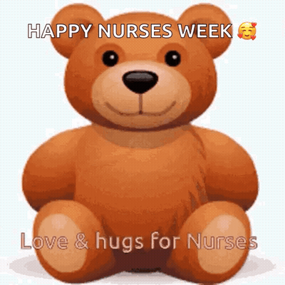 Teddy Bear Saying Happy Nurses Week GIF