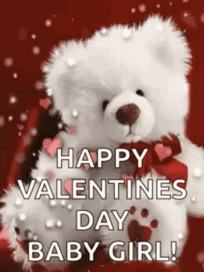 Teddy Bear Saying Happy Valentines GIF