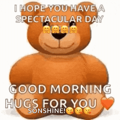 Teddy Bear Saying Have A Spectacular Day GIF