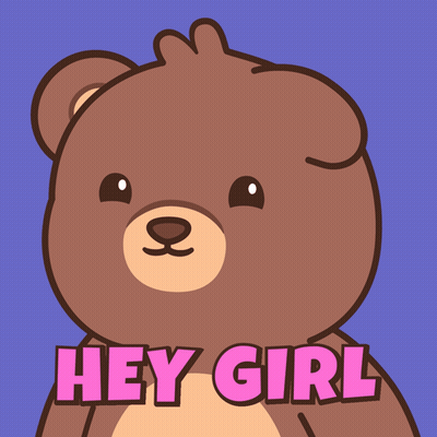 Teddy Bear Saying Hey Girl GIF