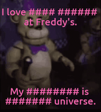 Teddy Bear Saying I Love At Freddys GIF