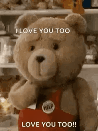 Teddy Bear Saying I Love You GIF