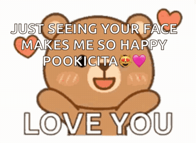 Teddy Bear Saying Just Seeing Your Face Makes Me So Happy GIF