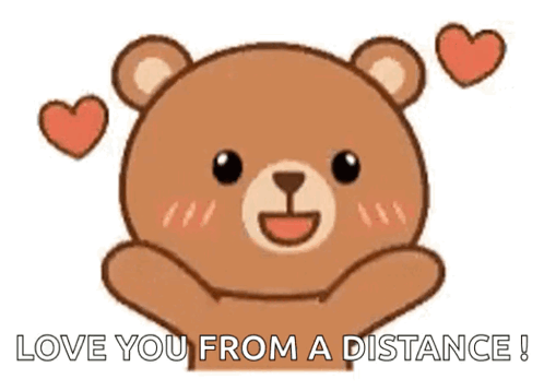 Teddy Bear Saying Love You From Distance GIF
