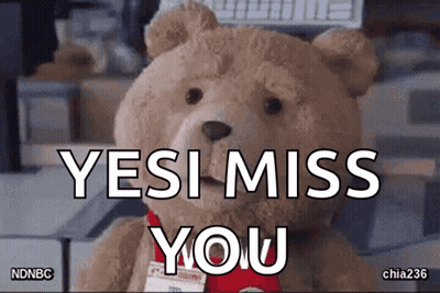 Teddy Bear Saying Miss You GIF