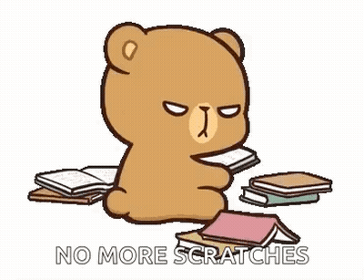 Teddy Bear Saying No More Scratches GIF