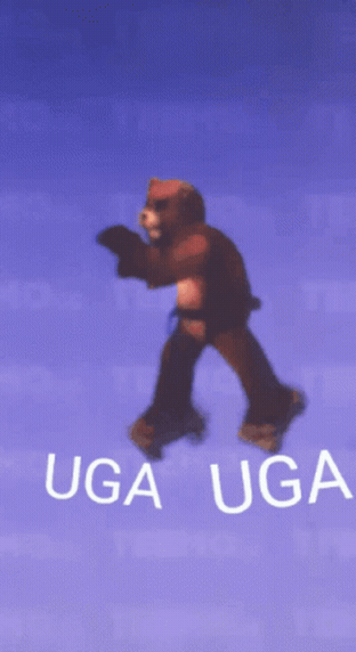 Teddy Bear Saying Uga Uga GIF