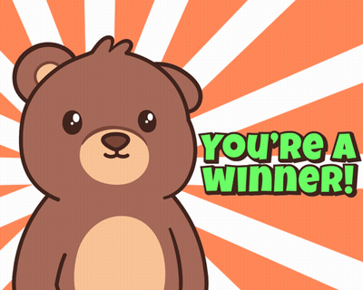 Teddy Bear Saying You're A Winner GIF