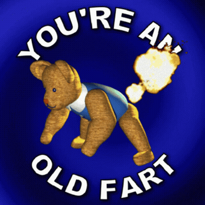 Teddy Bear Saying You're An Old Fart GIF