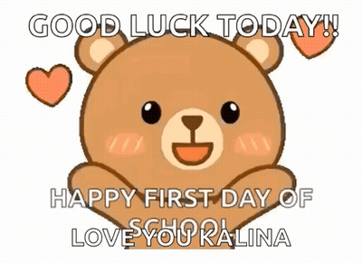 Teddy Bear Says Good Luck Happy First Day Of School
