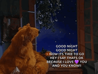 Teddy Bear Says Good Night Now It's Time To Go I Love You GIF