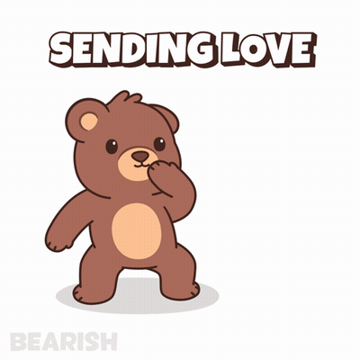 Teddy Bear Sending Heart Sending Love GIF